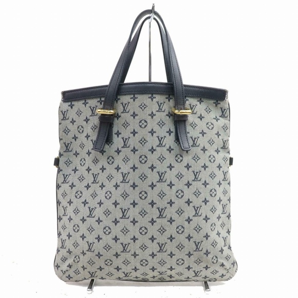 Louis Vuitton Blue and Cream Monogram Tote - Picture 1 of 8